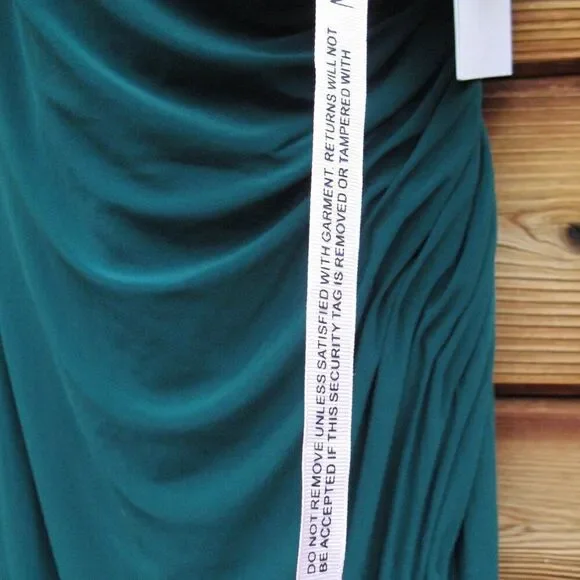 MAC DUGGAL 26484 Womens Green Ruched Off-The-Shoulder Midi Dress - Picture 13 of 14